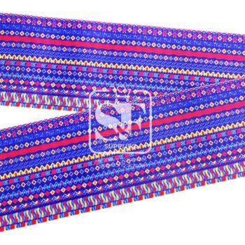 Yarda de Listón Estampado 7.5cm Detalles de Hilo