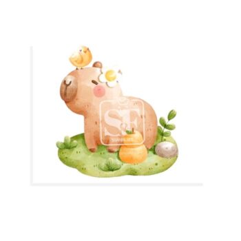 Planchable DTF Pequeño Capibara Florecita