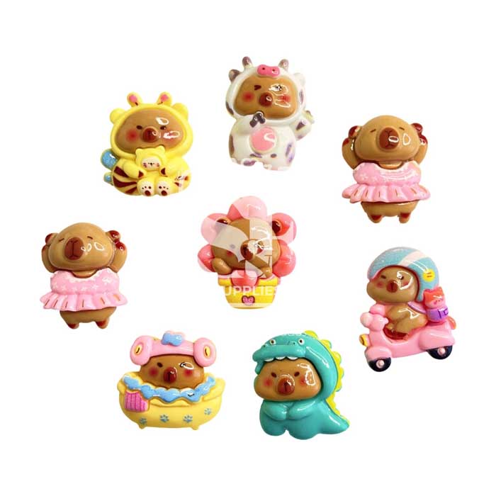 Kit de 8 Resinas Capibara Disfraces