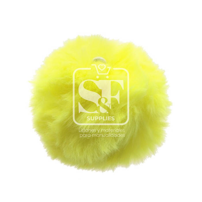 Pompon Grande Amarillo Neón