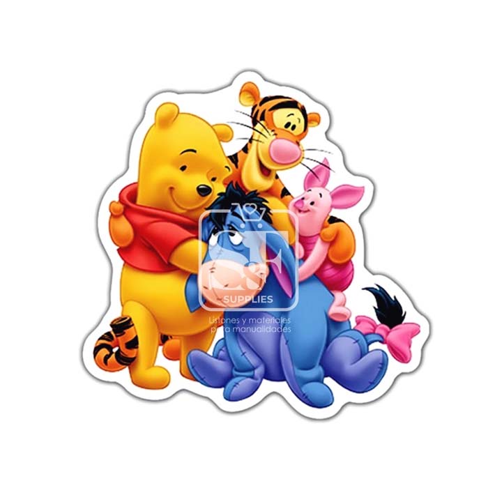 Resina Plana Pooh Amigos