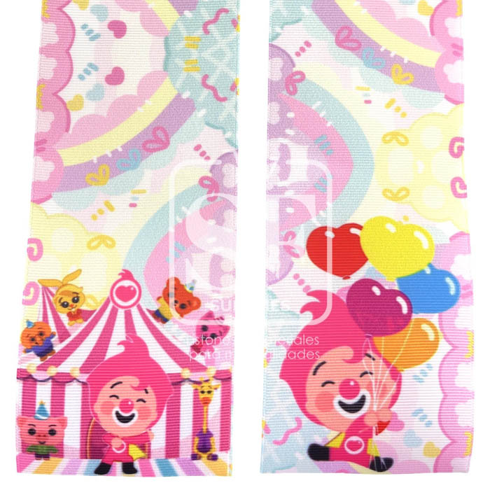 Tira de Listón 7.5cm Payasito Plim Plim