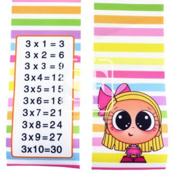 Tira de Listón 3.8cm Tabla del 3