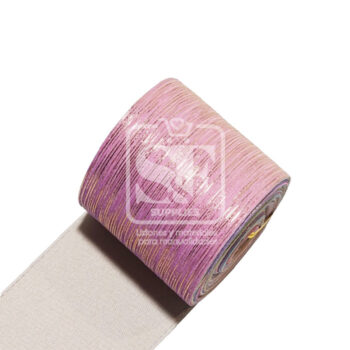 Yarda de Tela 3.8cm Con Reflejos Holográficos Arcoiris Pastel