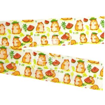 Yarda de Estampado 3.8cm Capibara Sandías