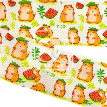 Yarda Estampado 7.5cm Capibara Sandías