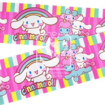 Yarda Estampado 7.5cm Cinnamoroll Arcoiris