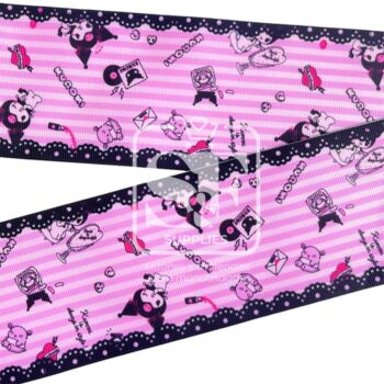 Yarda Estampado 7.5cm Kuromi Orilla de Encaje