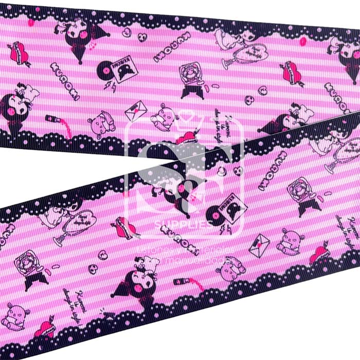 Yarda Estampado 7.5cm Kuromi Orilla de Encaje