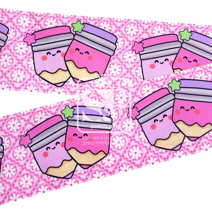 Yarda de Estampado 7.5cm Lapicitos Bonitos