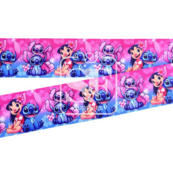Yarda de Estampado 3.8cm Lilo, Stitch y Angela