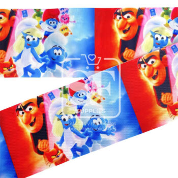 Yarda Estampado 7.5cm Los Pitufos 4