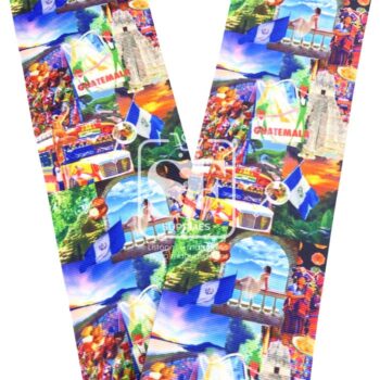 Yarda de Listón Estampado 7.5cm Turismo Chapín