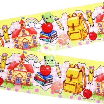 Yarda Estampado 7.5cm Vamos a la Escuela