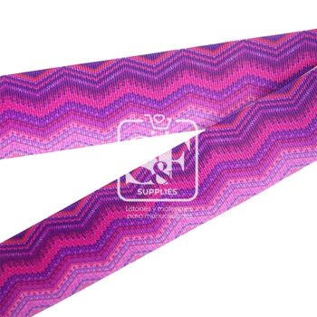 Yarda de Listón Estampado 3.8cm Típico Lila Rosa
