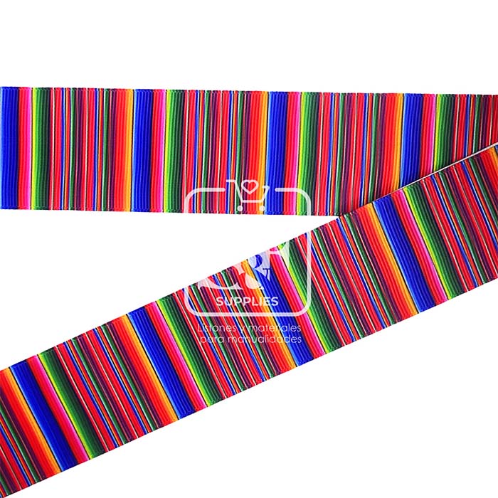 Yarda de Listón Estampado 3.8cm Típico Básico