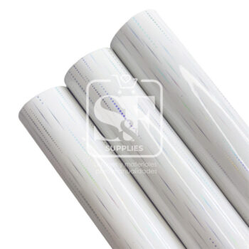 Tramo de Vinil Espejo Meteorito Blanco