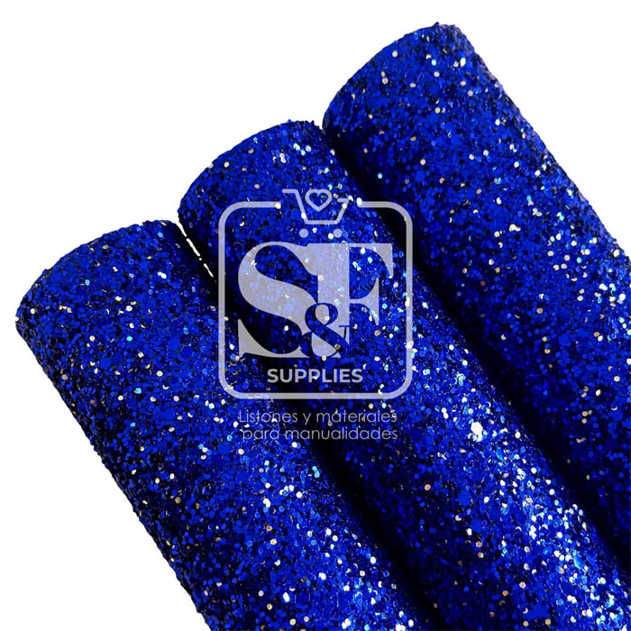 Tramo de Vinil Escarchado Azul Plata