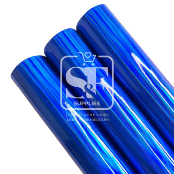 Tramo de Vinil Espejo Azul Tornasol