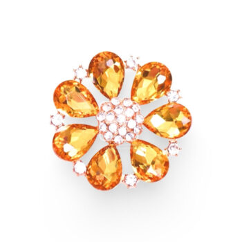 Centro de Flor con Cristales Amarillos