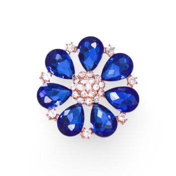 Centro de Flor con Cristales Azules