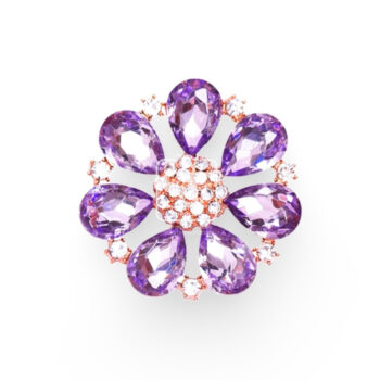 Centro de Flor con Cristales Lilas