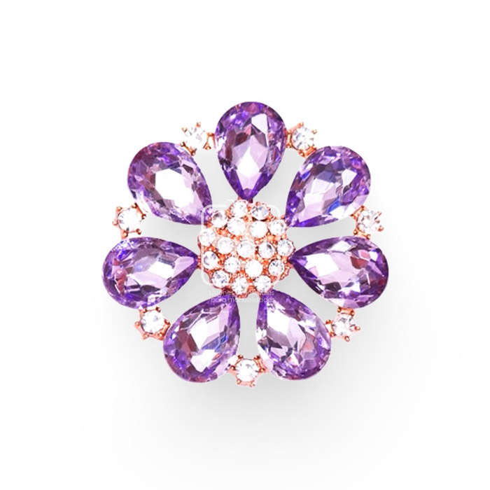 Centro de Flor con Cristales Lilas