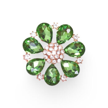 Centro de Flor con Cristales Verdes