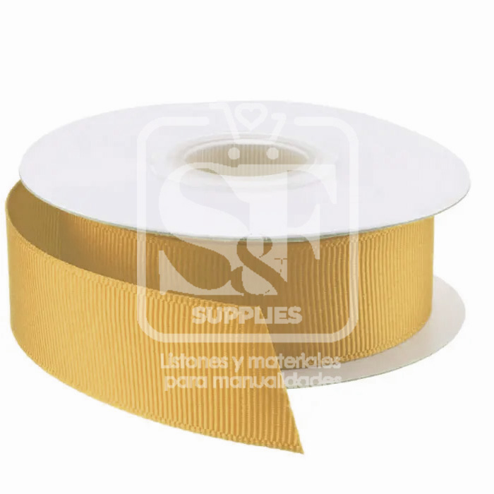 Rollo de Listón 3.8cm Acordonado Oro