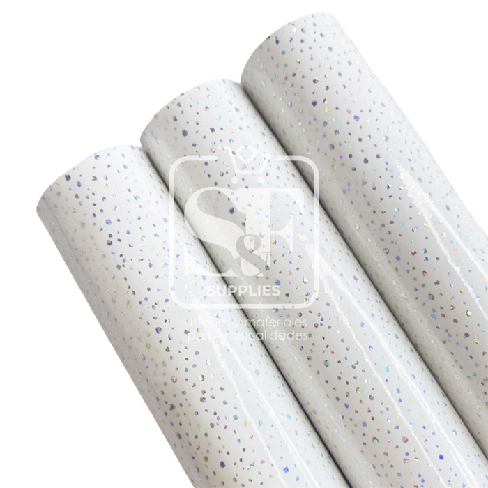 Tramo de Vinil Charol Sideral Blanco