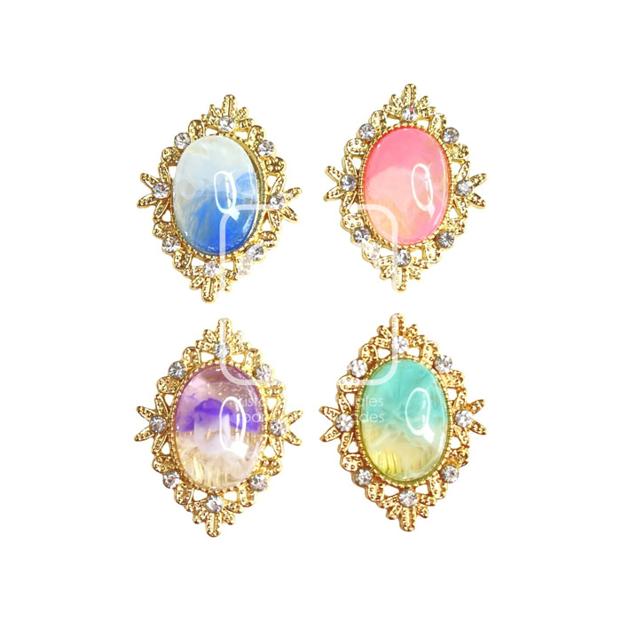 Kit de 4 Centros de Cristales con Diamantes