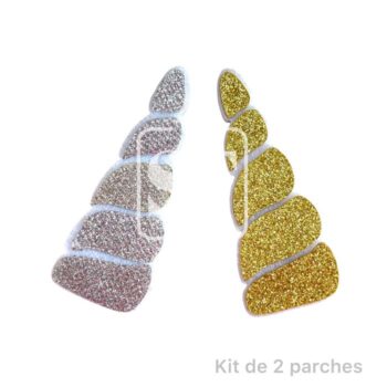 Kit de 2 Parches Cuernitos de Unicornio