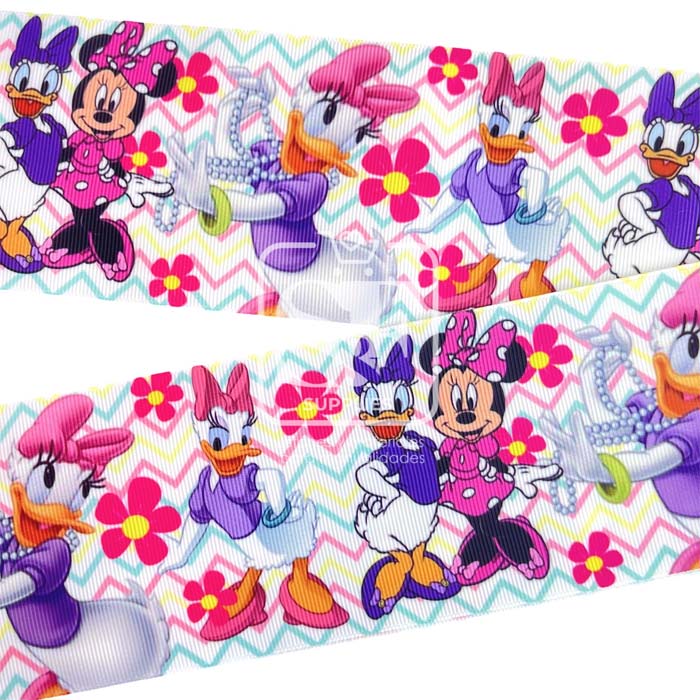 Yarda Estampado 7.5cm Minnie y Daisy