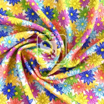 Tramo de Tela Liverpool Flores Coloridas