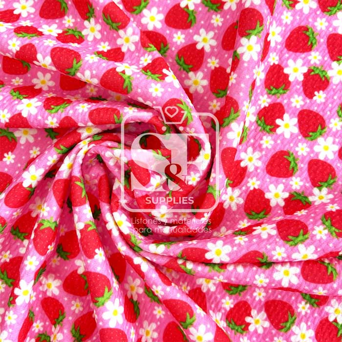 Tramo de Tela Liverpool Fresas