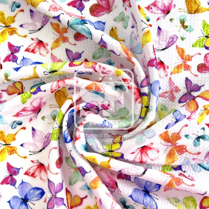 Tramo de Tela Liverpool Mariposas