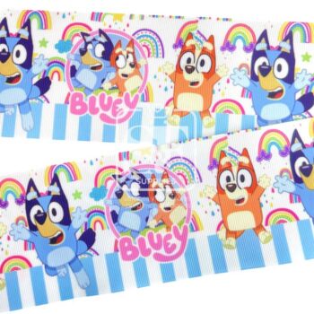 Yarda Estampado 7.5cm Bluey Franjas