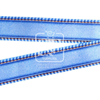 Yarda de Estampado 3.8cm Denim Claro