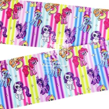 Yarda Estampado 7.5cm My Little Ponny Arcoiris