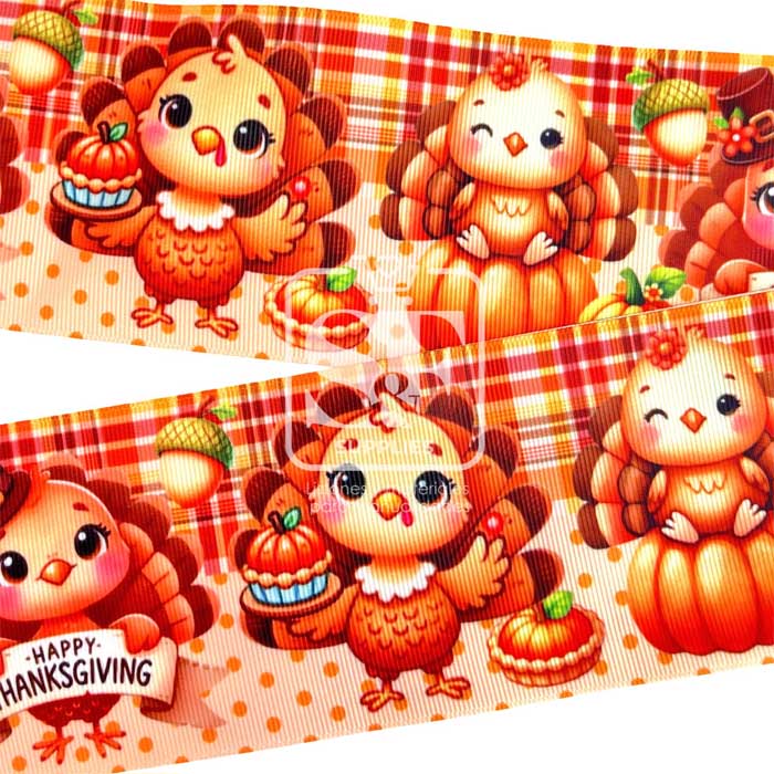 Yarda Estampado 7.5cm Thanks Giving