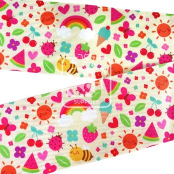 Yarda Estampado 7.5cm Verano Colorido