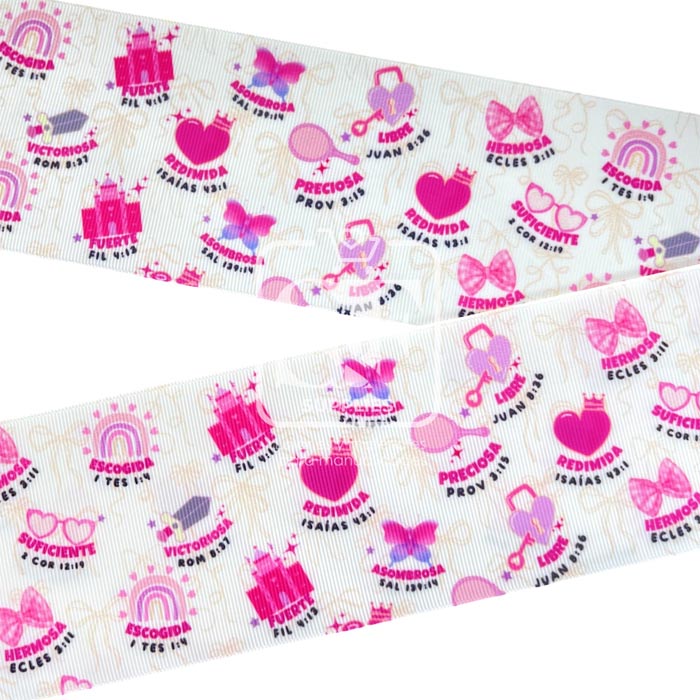 Yarda Estampado 7.5cm Yo en Dios