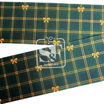 Yarda de Listón Estampado 7.5cm Navidad Clásica