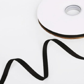 Rollo de Listón 1cm Acordonado Negro