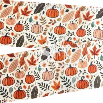 Yarda de Listón Estampado 7.5cm Dulce Otoño