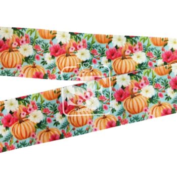 Yarda de Listón Estampado 3.8 Pumpkin Patch