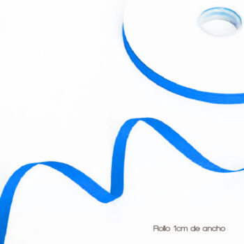 Rollo 100 yardas de Listón 1cm Acordonado Turquesa Intenso Casi Rey