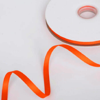 Rollo de Listón 1cm Acordonado Anaranjado Neón