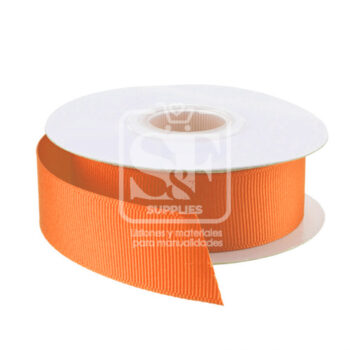 Rollo de Listón 3.8cm Acordonado Naranja