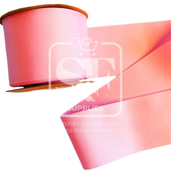Rollo de Listón 7.5cm Acordonado Rosado